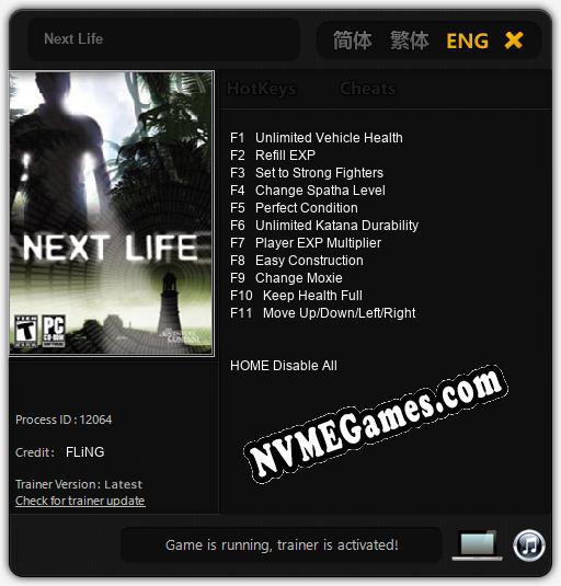 Next Life: Trainer +11 [v1.3]