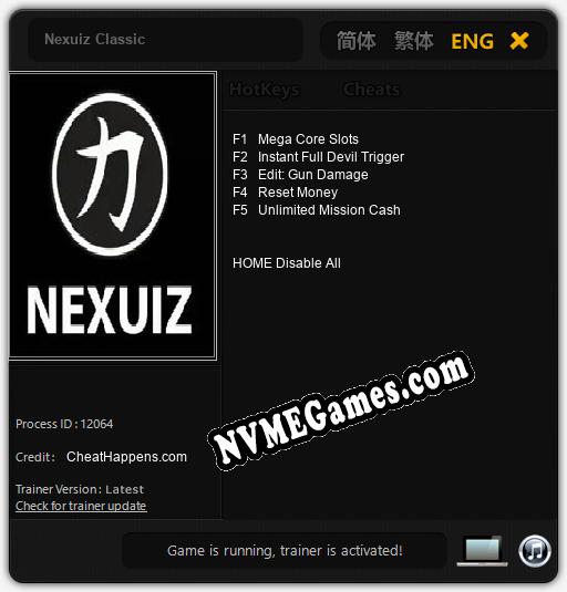 Nexuiz Classic: Cheats, Trainer +5 [CheatHappens.com]