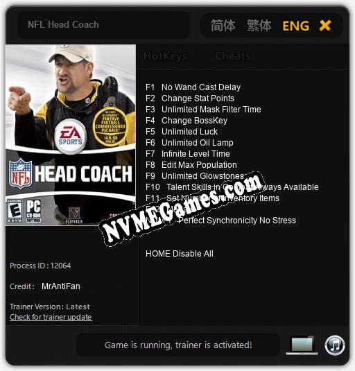 NFL Head Coach: Treinador (V1.0.34)