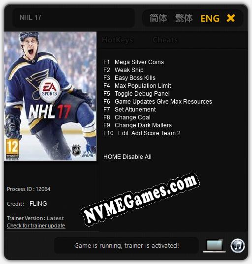 NHL 17: Treinador (V1.0.67)