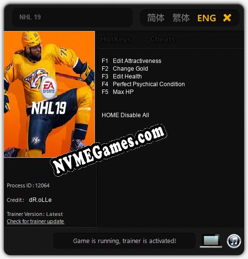 Treinador liberado para NHL 19 [v1.0.6]