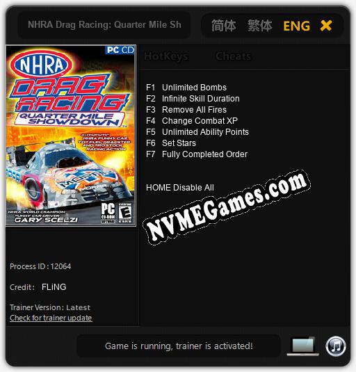 NHRA Drag Racing: Quarter Mile Showdown: Cheats, Trainer +7 [FLiNG]