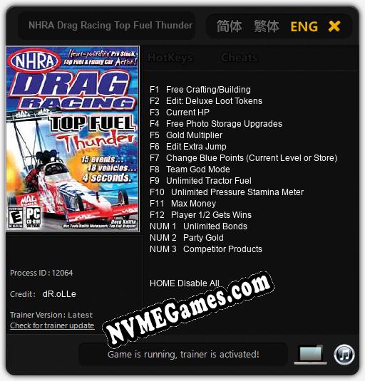 nhra top fuel thunder free download skidrow