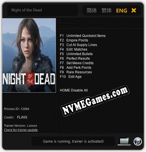 Night of the Dead: Treinador (V1.0.90)