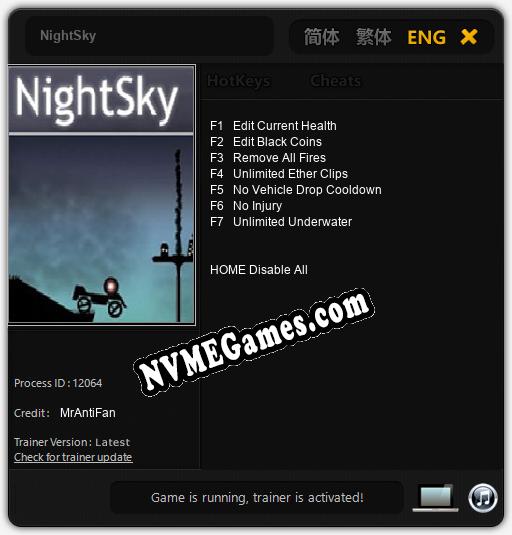 NightSky: Treinador (V1.0.17)