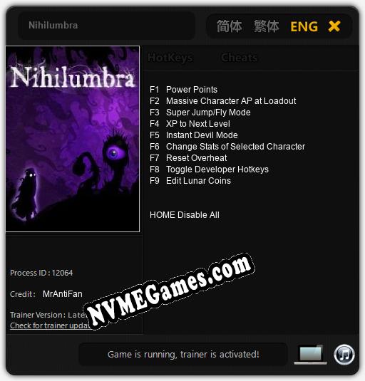 Nihilumbra: Treinador (V1.0.92)