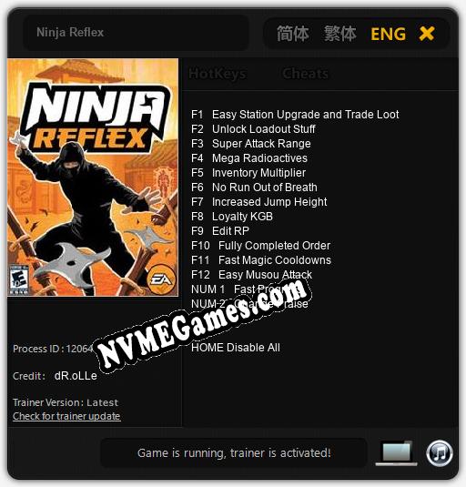 Ninja Reflex: Cheats, Trainer +14 [dR.oLLe]