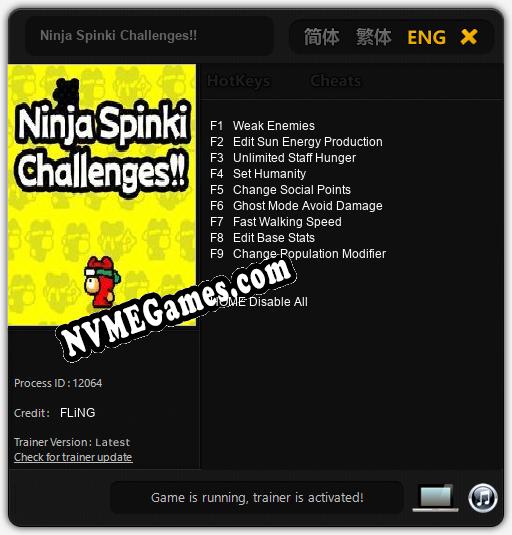 Ninja Spinki Challenges!!: Treinador (V1.0.41)