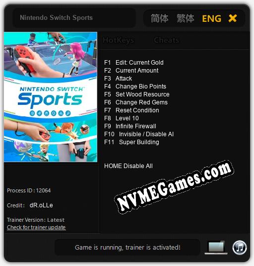 Nintendo Switch Sports: Trainer +11 [v1.4]