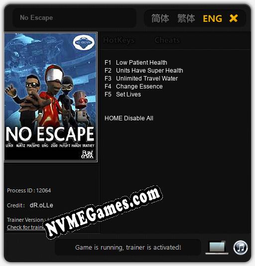 No Escape: Treinador (V1.0.78)