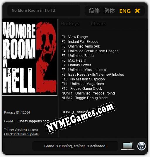 No More Room in Hell 2: Trainer +14 [v1.1]