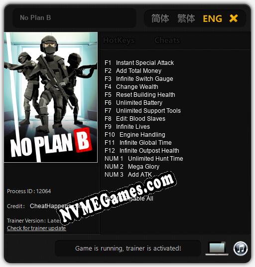 No Plan B: Trainer +15 [v1.7]