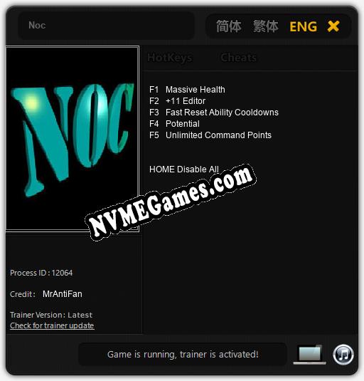 Noc: Trainer +5 [v1.8]