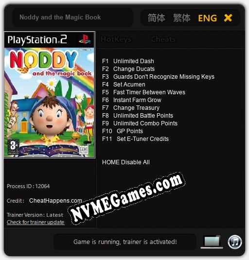 Noddy and the Magic Book: Cheats, Trainer +11 [CheatHappens.com]