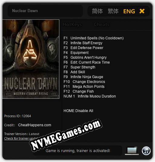 Nuclear Dawn: Cheats, Trainer +13 [CheatHappens.com]