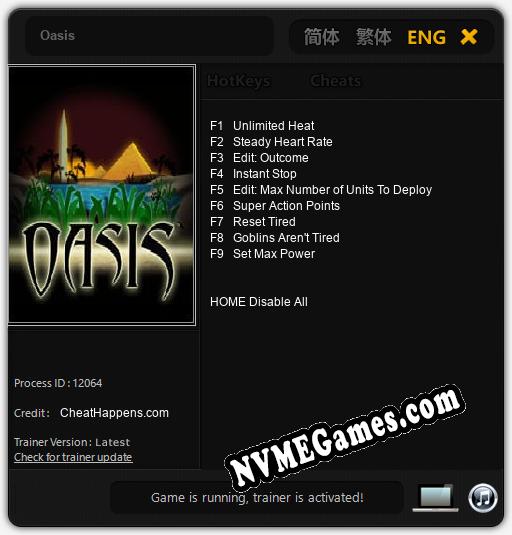 Oasis: Trainer +9 [v1.7]