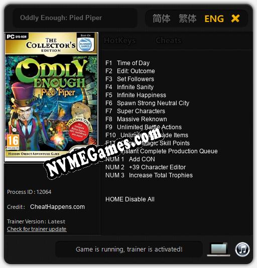 Oddly Enough: Pied Piper: Cheats, Trainer +15 [CheatHappens.com]