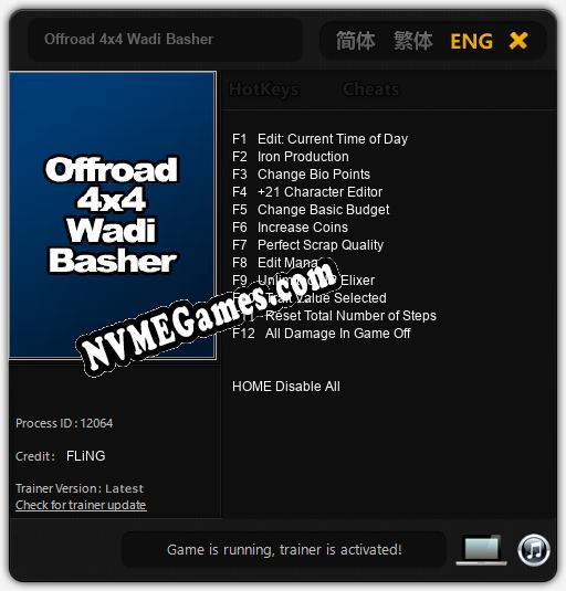 Offroad 4x4 Wadi Basher: Cheats, Trainer +12 [FLiNG]