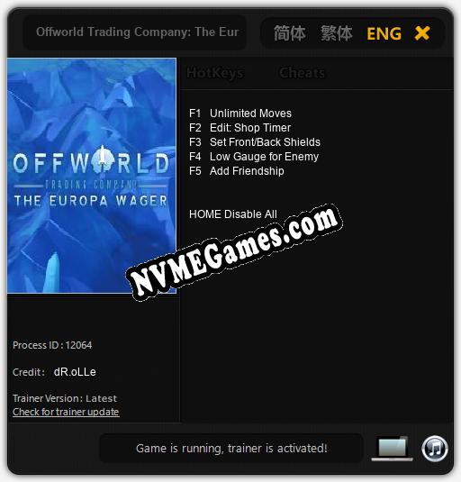 Offworld Trading Company: The Europa Wager: Cheats, Trainer +5 [dR.oLLe]