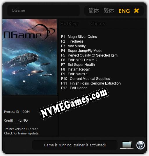 OGame: Cheats, Trainer +12 [FLiNG]