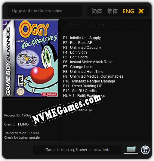 Oggy and the Cockroaches: Cheats, Trainer +13 [FLiNG]