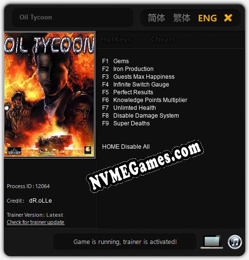 Treinador liberado para Oil Tycoon [v1.0.2]