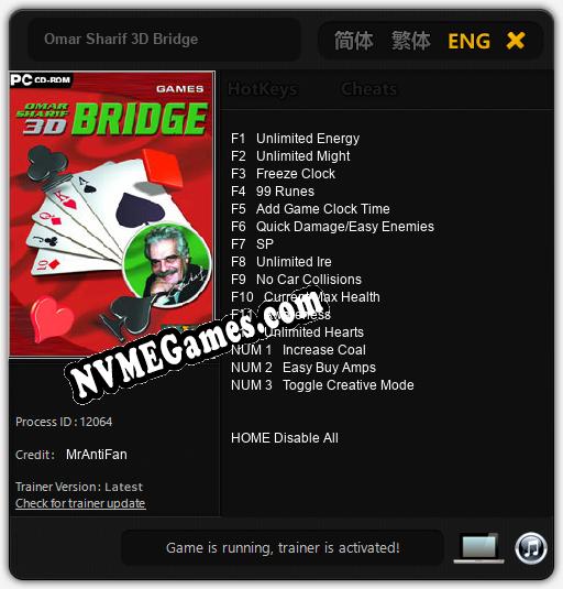 Omar Sharif 3D Bridge: Trainer +15 [v1.5]