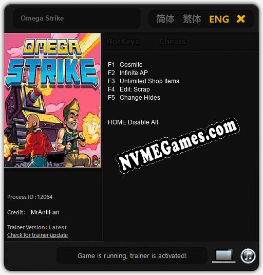 Omega Strike: Treinador (V1.0.6)