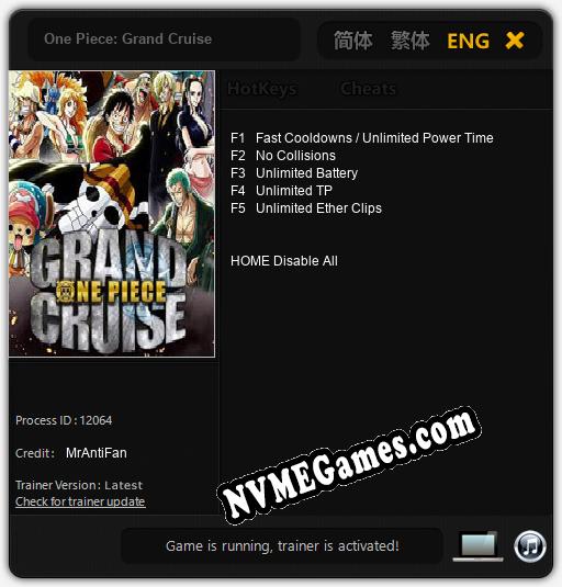 One Piece: Grand Cruise: Trainer +5 [v1.8]