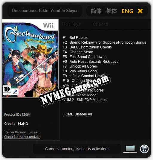 Onechanbara: Bikini Zombie Slayers: Cheats, Trainer +14 [FLiNG]