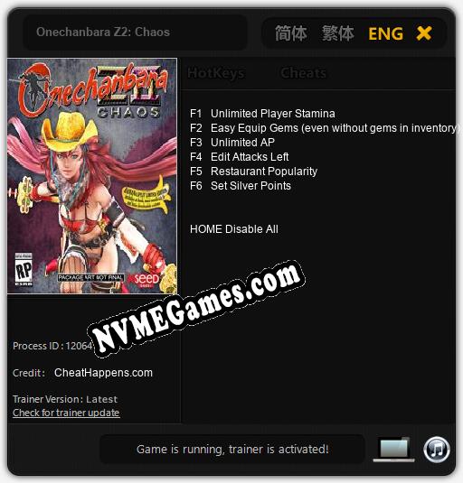 Onechanbara Z2: Chaos: Cheats, Trainer +6 [CheatHappens.com]