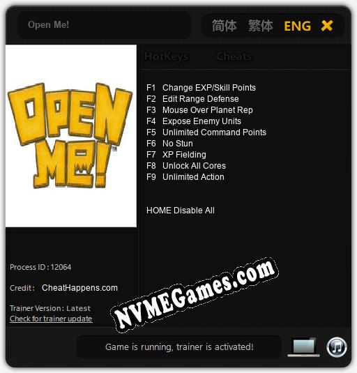 Open Me!: Trainer +9 [v1.3]