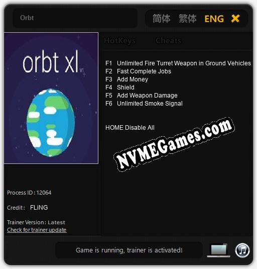 Orbt: Trainer +6 [v1.2]