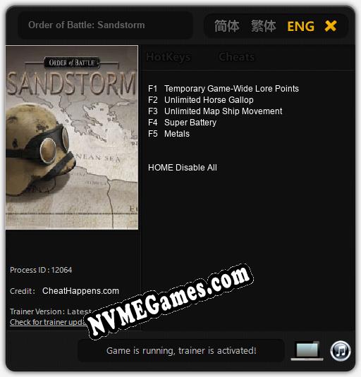 Order of Battle: Sandstorm: Trainer +5 [v1.4]