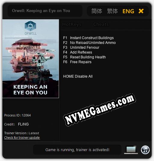 Orwell: Keeping an Eye on You: Trainer +6 [v1.3]