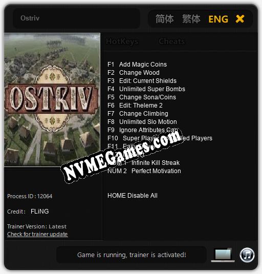 Ostriv: Trainer +14 [v1.9]