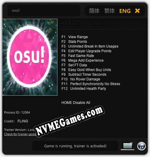 osu!: Trainer +12 [v1.8]