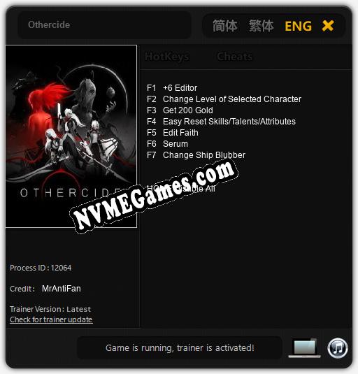 Othercide: Cheats, Trainer +7 [MrAntiFan]