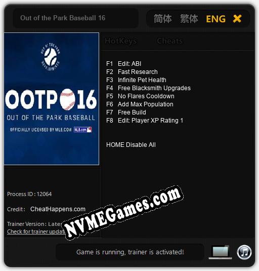 Out of the Park Baseball 16: Treinador (V1.0.10)