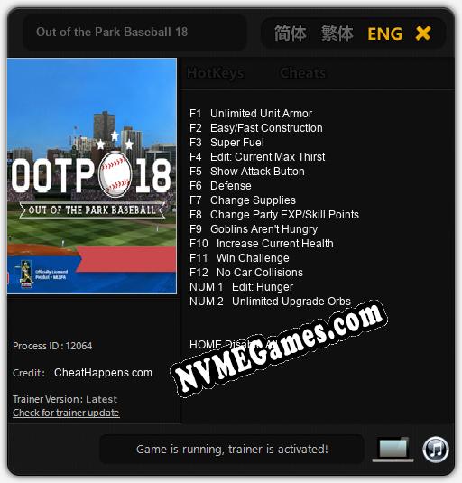 Treinador liberado para Out of the Park Baseball 18 [v1.0.5]