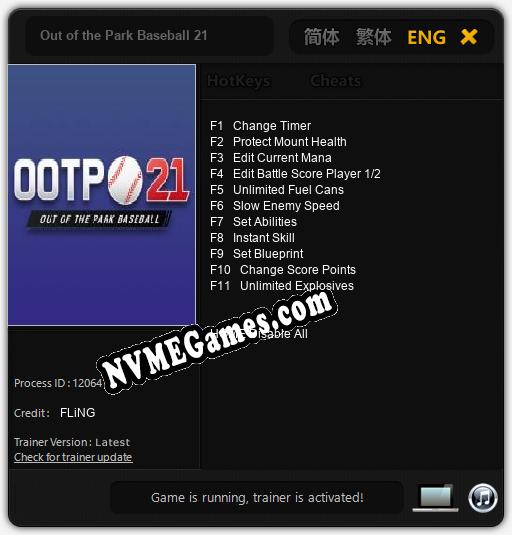 Out of the Park Baseball 21: Trainer +11 [v1.8]