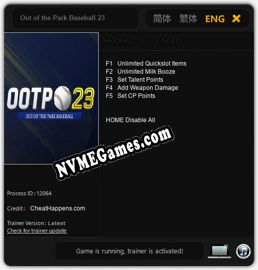 Out of the Park Baseball 23: Trainer +5 [v1.8]