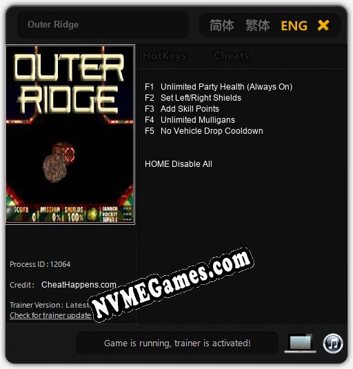 Outer Ridge: Treinador (V1.0.89)