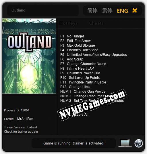 Outland: Treinador (V1.0.39)