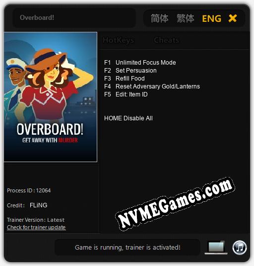 Overboard!: Treinador (V1.0.59)