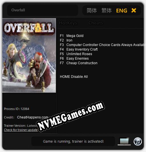 Overfall: Trainer +7 [v1.3]