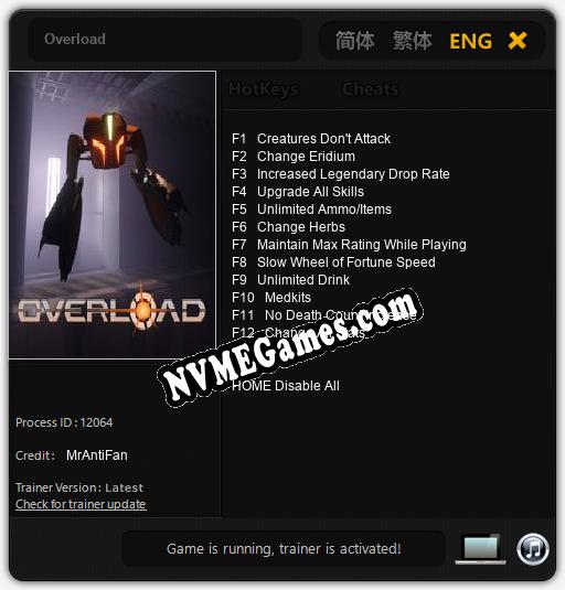 Overload: Treinador (V1.0.13)