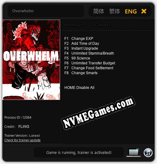 Overwhelm: Cheats, Trainer +8 [FLiNG]