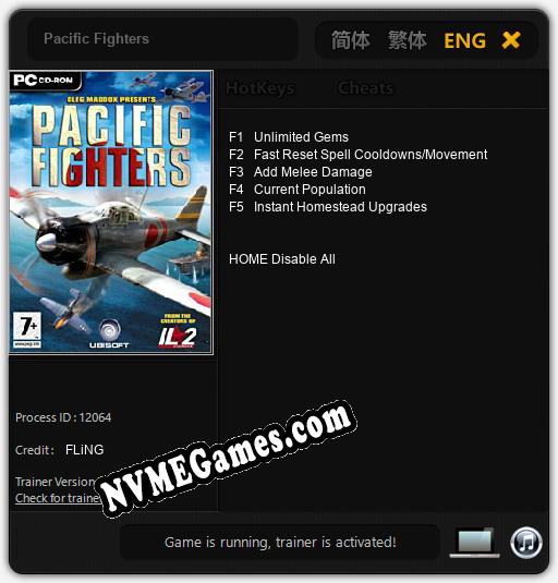 Pacific Fighters: Trainer +5 [v1.1]