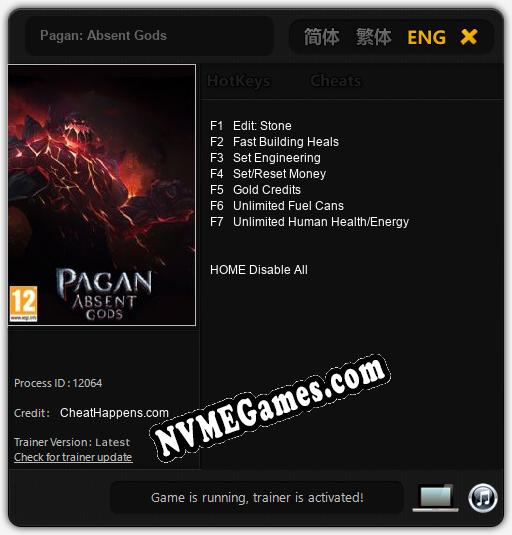 Pagan: Absent Gods: Treinador (V1.0.2)